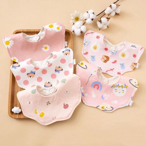 新生兒圍嘴寶寶純棉口水巾嬰兒A類防吐奶水圍兜不濕衣男女童圍脖