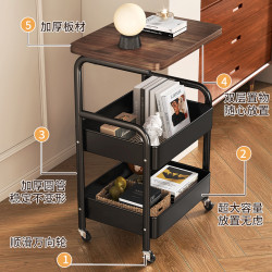小推車置物架帶桌板可移動茶幾邊幾客廳沙發茶桌臥室置物小桌子