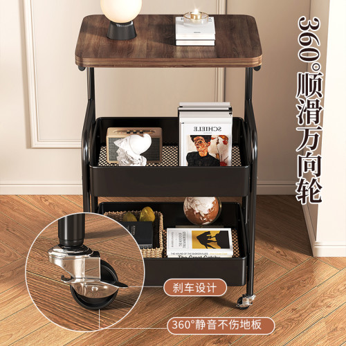 小推車置物架帶桌板可移動茶幾邊幾客廳沙發茶桌臥室置物小桌子