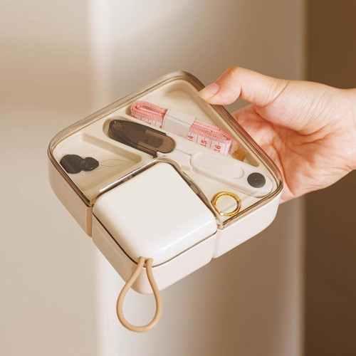 輕奢家用針線盒高檔可攜式多功能實用手縫針線縫紉工具針線包收納盒