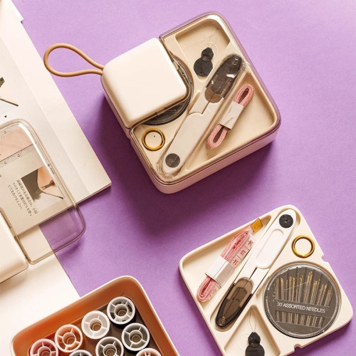 輕奢家用針線盒高檔可攜式多功能實用手縫針線縫紉工具針線包收納盒