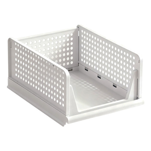 折曡零食雜物收納筐家用塑膠置物籃廚房櫥櫃儲物宿捨衣櫃衣服整理