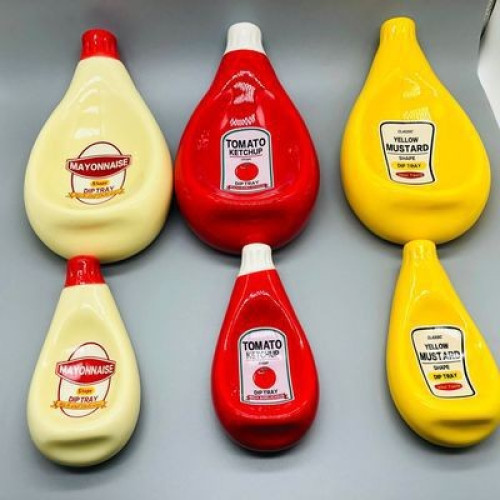 出口日單餐廳辣椒醬番茄醬沙拉醬碟子醬油碟飯店 陶瓷盤碟家用盤