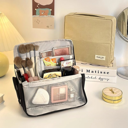 化妝包女新款分區可站立式大容量旅行外出手提可攜式分格袋 化妝包女新款分區可站立式大容量旅行外出手提可攜式分格袋