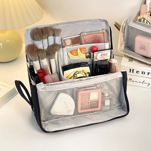 化妝包女新款分區可站立式大容量旅行外出手提可攜式分格袋 化妝包女新款分區可站立式大容量旅行外出手提可攜式分格袋