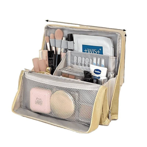 化妝包女新款分區可站立式大容量旅行外出手提可攜式分格袋 化妝包女新款分區可站立式大容量旅行外出手提可攜式分格袋