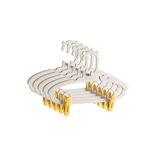 兒童曬衣架 嬰兒寶寶多功能可伸縮衣架 帶褲夾小衣架新生兒衣撐子