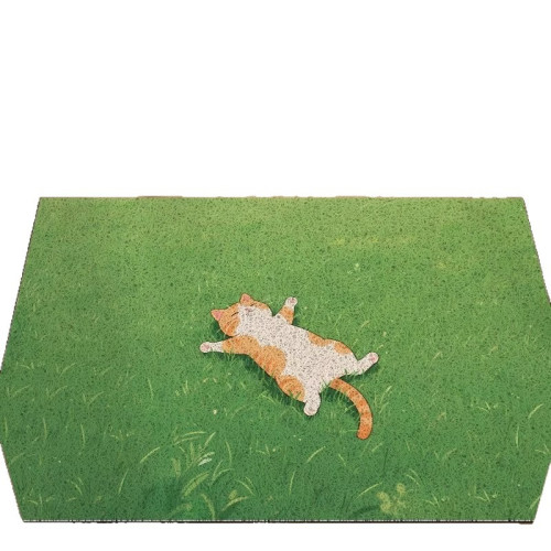 卡通貓咪治瘉系入戶地墊絲圈腳墊玄關除塵地墊大門口防滑墊可裁剪 卡通貓咪治瘉系入戶地墊絲圈腳墊玄關除塵地墊大門口防滑墊可裁剪