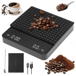 咖啡秤帶計時電子秤手沖咖啡稱智能廚房秤克秤食物秤高精度克秤