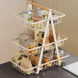 置物架水果盤多層三層收納籃桌面置物籃零食收納籃水果籃果蔬籃廠