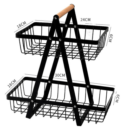 置物架水果盤多層三層收納籃桌面置物籃零食收納籃水果籃果蔬籃廠