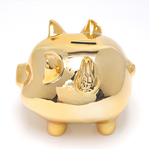 陶瓷金豬存錢罐可愛硬幣儲蓄罐創意家居擺設招財豬擺件 陶瓷金豬存錢罐可愛硬幣儲蓄罐創意家居擺設招財豬擺件