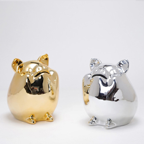 陶瓷金豬存錢罐可愛硬幣儲蓄罐創意家居擺設招財豬擺件 陶瓷金豬存錢罐可愛硬幣儲蓄罐創意家居擺設招財豬擺件