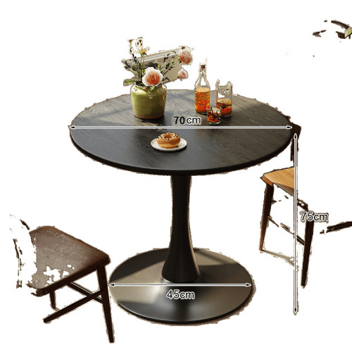 圓形餐桌家用客廳休閒咖啡桌洽談桌子小戶型出租屋陽台鬱金香圓桌