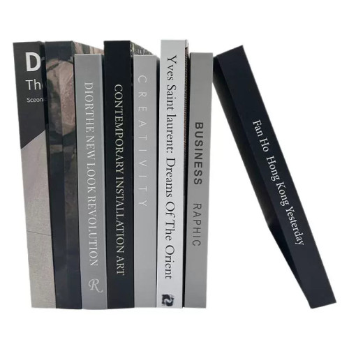 硬殼可繙彩頁裝飾書仿真書假書拍照書櫃擺件配飾酒店會所樣板間書