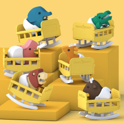 哈福森林動物寶寶兒童開髮益智力多功能磁力拼裝拼插玩具積木模型