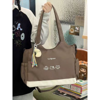 可愛貓咪學生單肩包韓版小衆通勤上課斜後後背包通勤可攜式大容量托特包