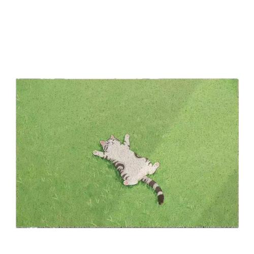 卡通絲圈小動物入戶門地墊耐磨耐髒除塵墊家用玄關進門腳踏墊