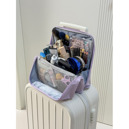 高顔值化妝包多層立式大容量收納外出旅行可攜式洗漱收納袋旅遊筆袋