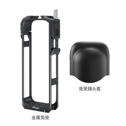阿邁適用影石Insta360X5金屬兔籠保護框騎行降風噪拓展保護框配件