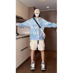 【精品】春季新品◆2025春秋男女同款港風炫彩色寬鬆防曬服防曬衣