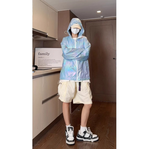 【精品】春季新品◆2025春秋男女同款港風炫彩色寬鬆防曬服防曬衣