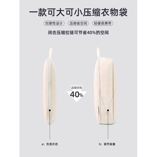 旅行收納袋羽絨服壓縮袋衣服可攜式分裝衣物收納包旅遊行李箱整理袋