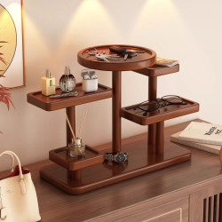 入戶門玄關鑰匙置物架台面桌上古風擺件裝飾展示架博古架眼鏡放置