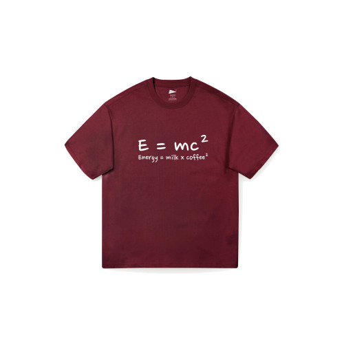 E=Mc²重磅純棉趣味印花小衆情侶裝可愛男女短袖T恤寬鬆圓領物理