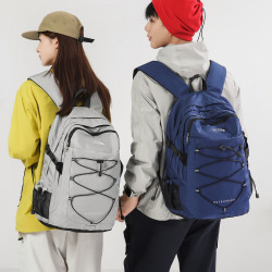 新款高顔值雙肩包小衆設計潮酷抽繩後後背包情侶簡約輕便大容量旅行包