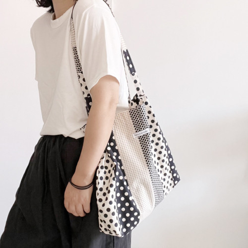 韓風布袋春夏百搭小衆可愛紅色波點單肩包薄款輕便帆布包學生書包