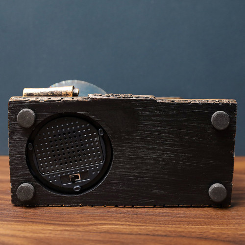 復古鐵塔沙漏計時器水晶球八音盒發光桌面擺件學生畢業聖誕節禮物