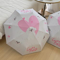 高顔值可愛折曡晴雨兩用遮陽傘防曬防紫外線學生防爆全自動太陽傘