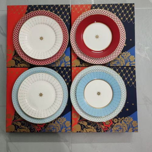 歐式西餐盤陶瓷酒店餐廳牛排餐盤金邊星星早餐甜品平盤樣板房擺盤 歐式西餐盤陶瓷酒店餐廳牛排餐盤金邊星星早餐甜品平盤樣板房擺盤