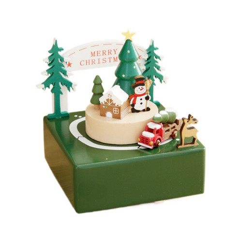 音樂盒八音盒可旋轉木馬木質桌面擺件機械髮條新年女孩生日禮物