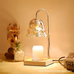 原木香薰燈融蠟燈蠟燭暖燈可調光融燭台燈臥室香薰爐融燭燈