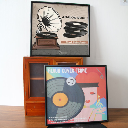 黑膠唱片相框展示架收藏12寸CD音樂專輯珍藏裝裱框收納裝飾牆 黑膠唱片相框展示架收藏12寸CD音樂專輯珍藏裝裱框收納裝飾牆