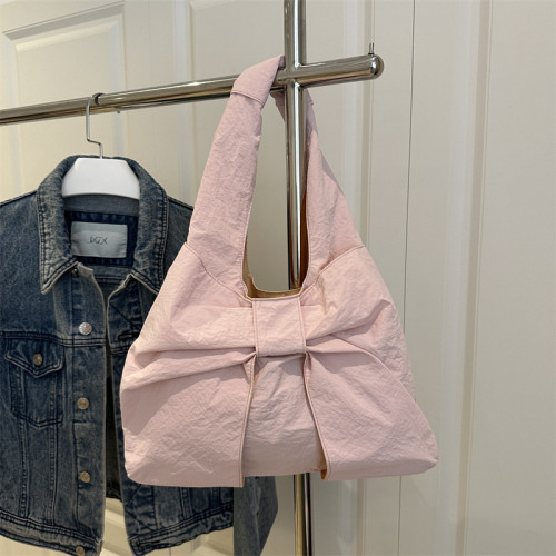 夏季韓風復古格子背心包大容量單肩包輕便購物袋百搭帆布包女學生