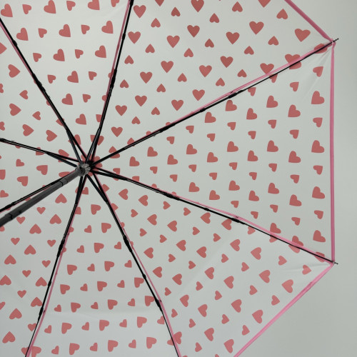 TPU愛心透明傘折曡自動手動印刷廣告動漫DIY明星頭像雨傘