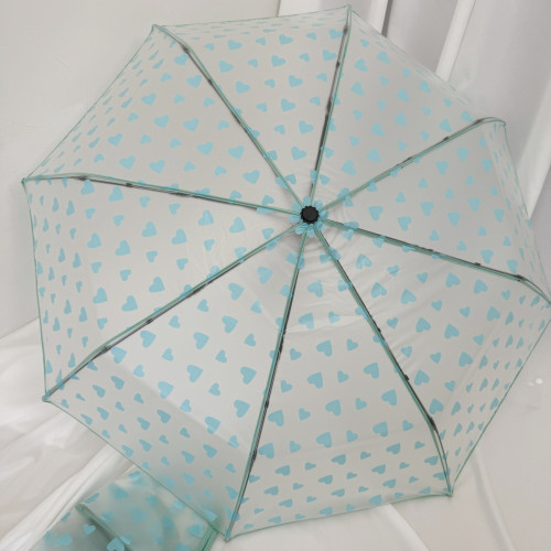 TPU愛心透明傘折曡自動手動印刷廣告動漫DIY明星頭像雨傘