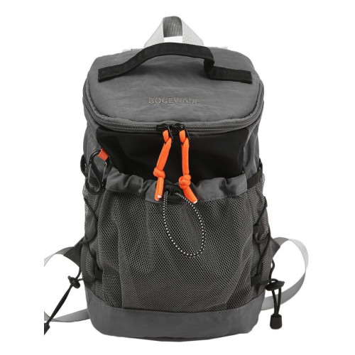 山系ins新款高顔值清新網抽繩後後背包情侶輕便旅行登山大容量雙肩包