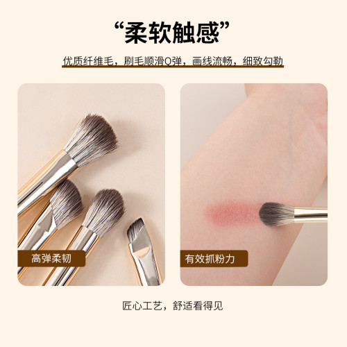 多功能折曡雙頭化妝刷套裝粉底刷鼻影眼線刷全套可攜式盒裝美妝工具