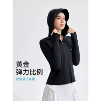 VVC修身防曬衣2025春夏新款戶外運動原紗涼感外套收腰顯瘦防曬用