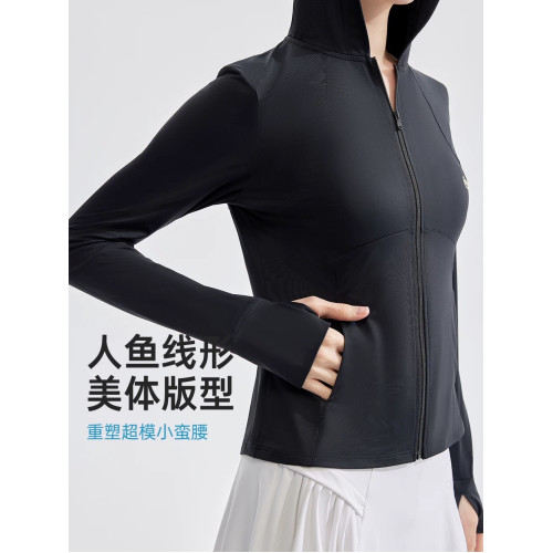 VVC修身防曬衣2025春夏新款戶外運動原紗涼感外套收腰顯瘦防曬用