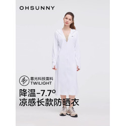 ohsunny女神涼感長款防曬衣戶外全身透氣防紫外線原紗防曬服外套