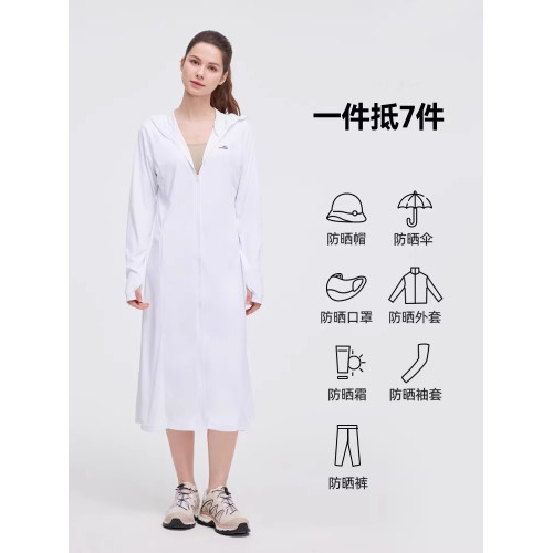ohsunny女神涼感長款防曬衣戶外全身透氣防紫外線原紗防曬服外套