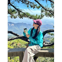 靛藍色防曬服薄外套女2025夏季國潮牌新款戶外騎行徒步旅行防曬衣