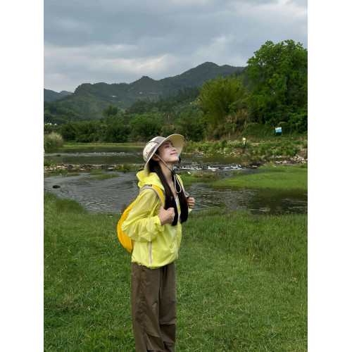 靛藍色防曬服薄外套女2025夏季國潮牌新款戶外騎行徒步旅行防曬衣