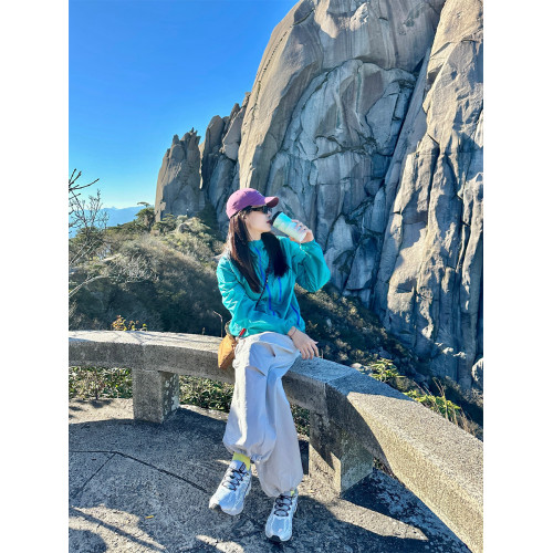 靛藍色防曬服薄外套女2025夏季國潮牌新款戶外騎行徒步旅行防曬衣