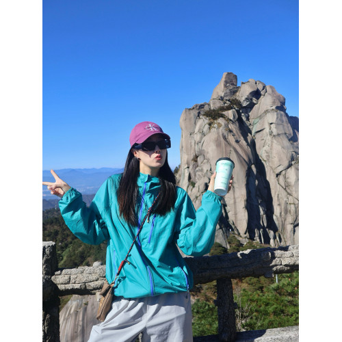 海灣綠防紫外線透氣防曬衣女2025夏季新款設計感連帽長袖防曬外套